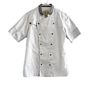 Hedley & Bennett Chef Coat White Snap Button Vented Short Sleeve Women's XS